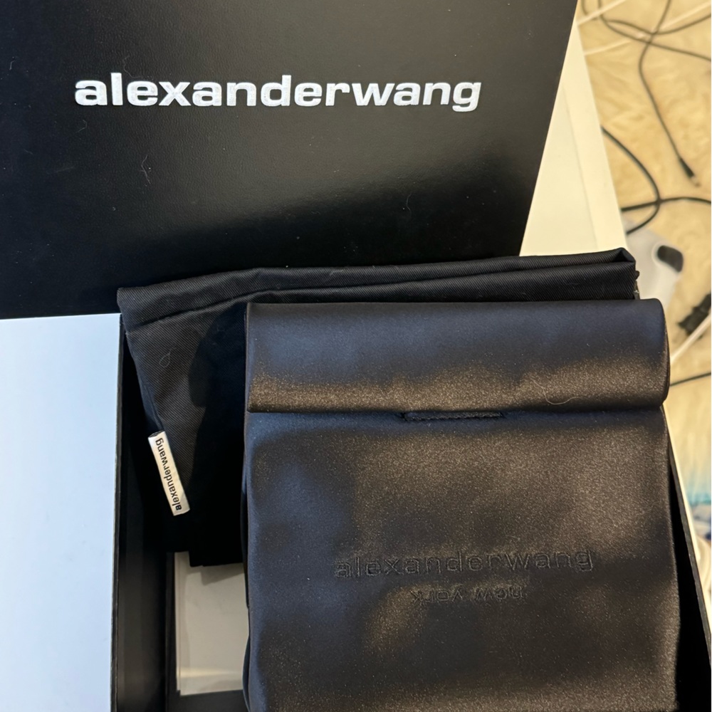 ALEXANDER WANG
Satin Lunch bag in black